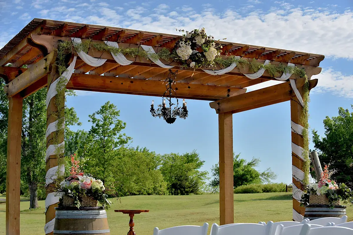 A wedding pergola