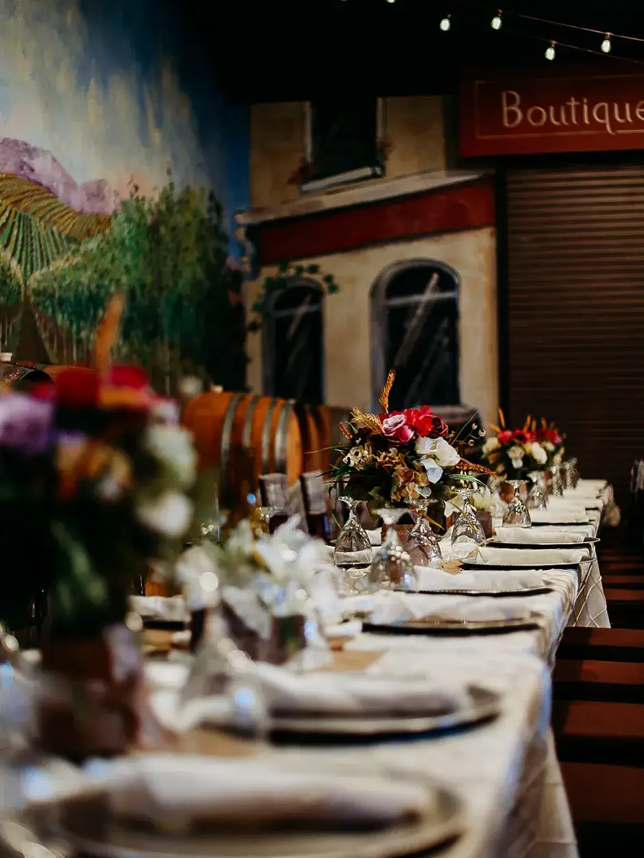 Host Memorable Moments Decorated tables at our venues in Oklahoma