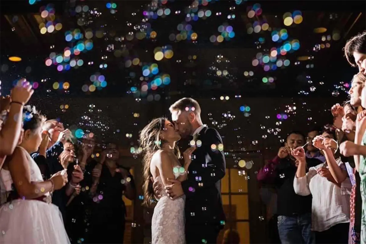 Bubble wedding send off